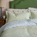 Joules Trailing Ditsy Duvet Cover SET, 100% Cotton Green