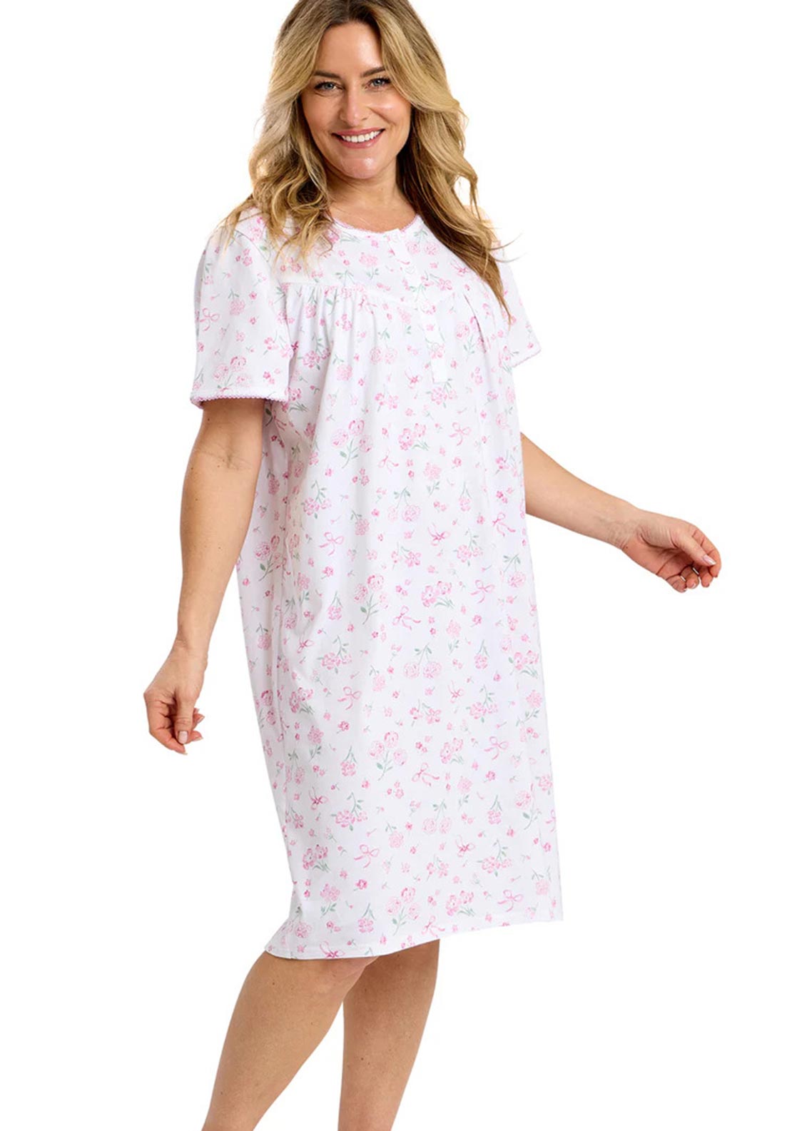 Marlon Floral Nightdress - Pink