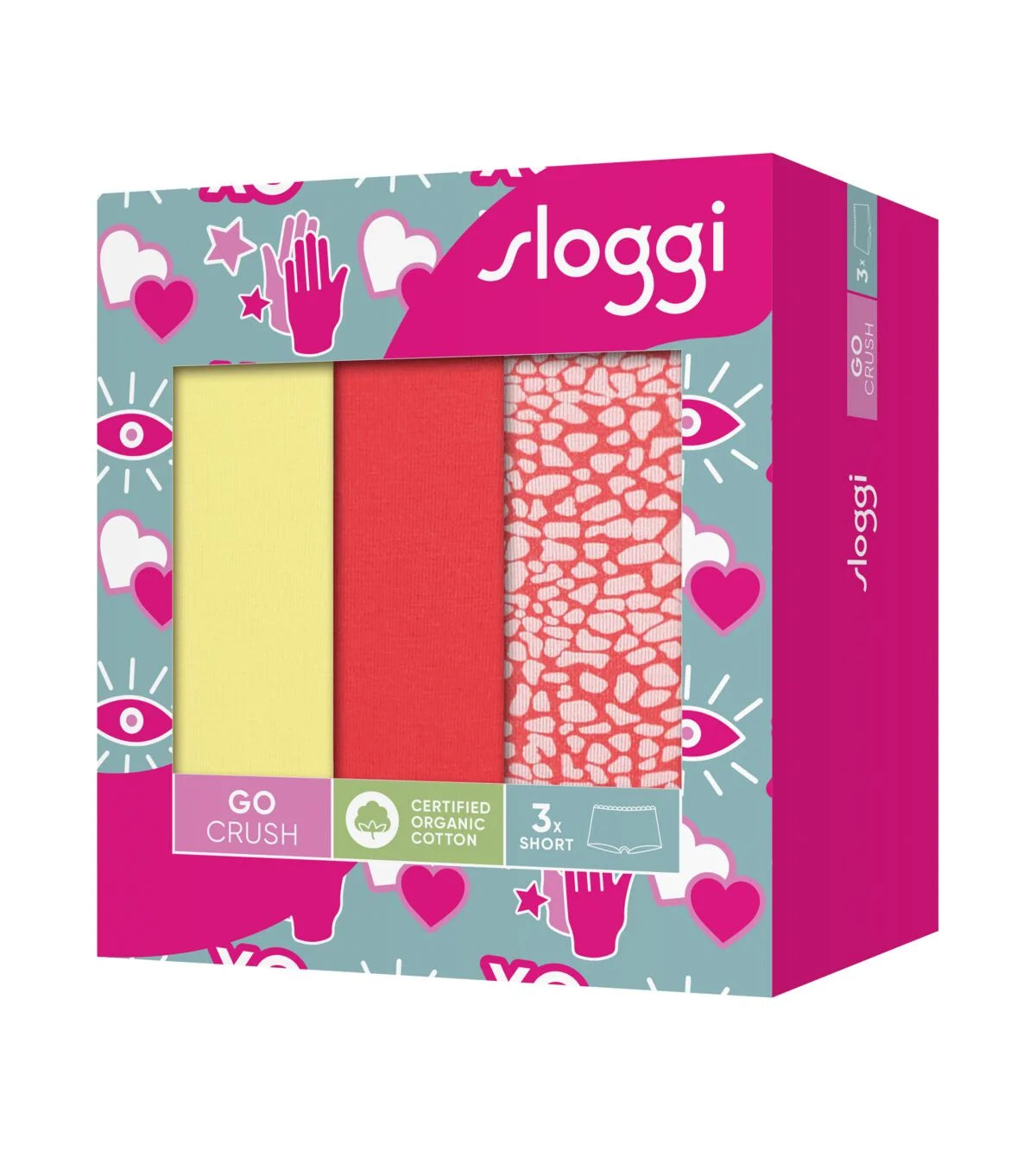 Sloggi GO Crush High Leg 3 Pack - Coral Mix