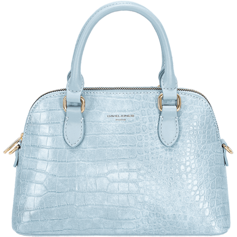 David Jones Paris CM8385 Starlight Blue Croc-Effect Handbag