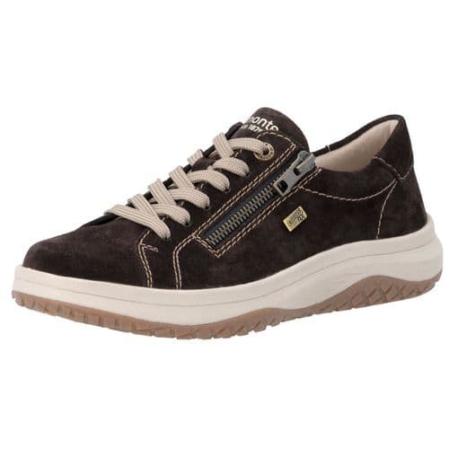 Remonte Black Suede Lace-Up Shoe